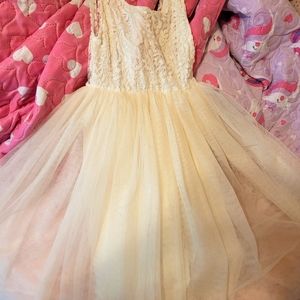 Tool and lace flower girl dress - size 6x